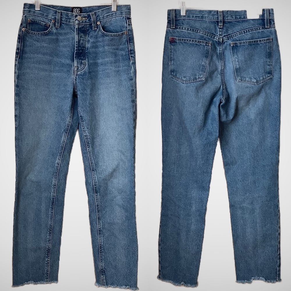 URBAN OUTFITTERS BDG Slim Straight Jeans High Rise Blue Cotton 27 - Picture 2 of 13